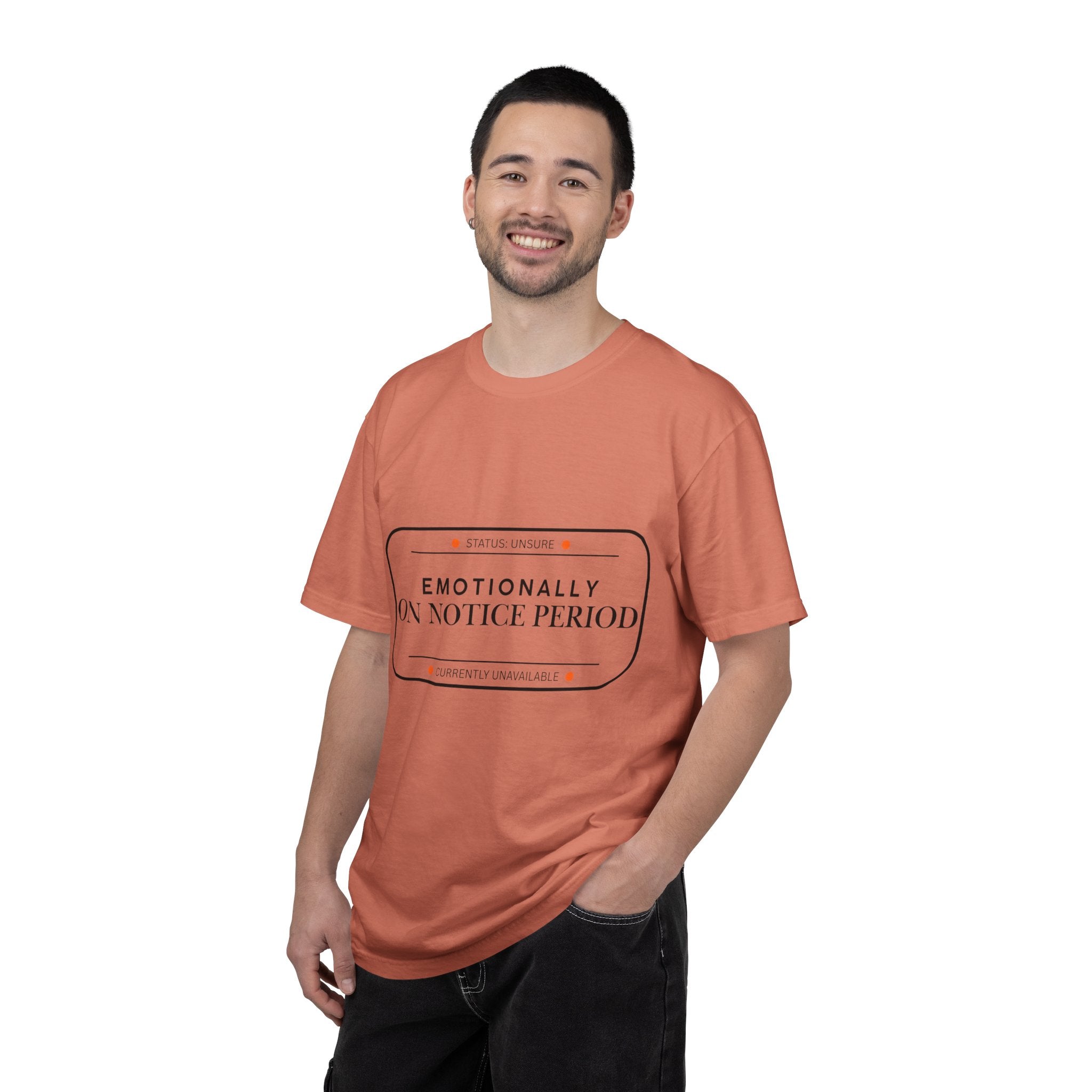 Emotionally On Notice Period T-Shirt — Garment-Dyed Office Humor Tee