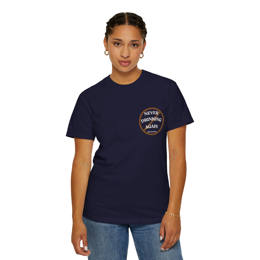 Never Say Never Whiskey T-Shirt — Vintage Whiskey Glass Graphic Tee