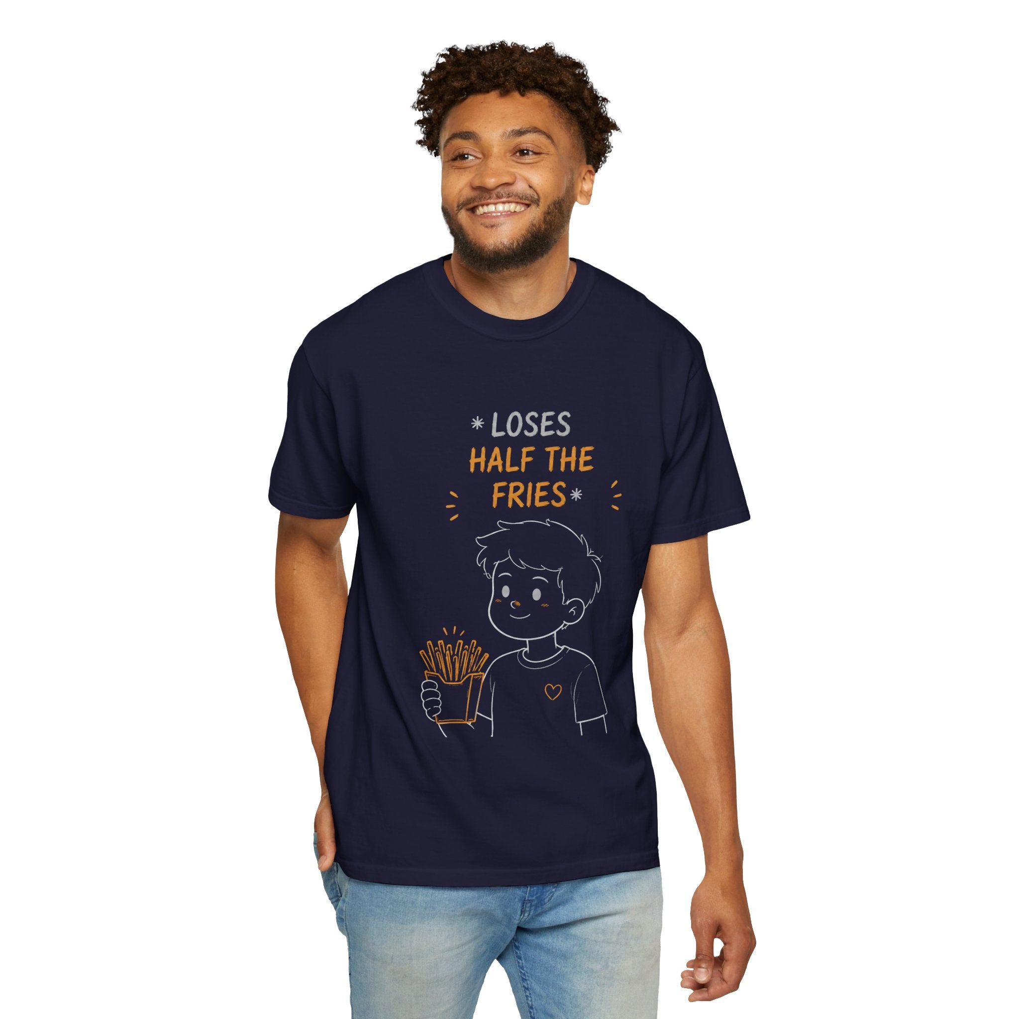 Loses Half the Fries T-Shirt — Funny Snack Lover Graphic Tee