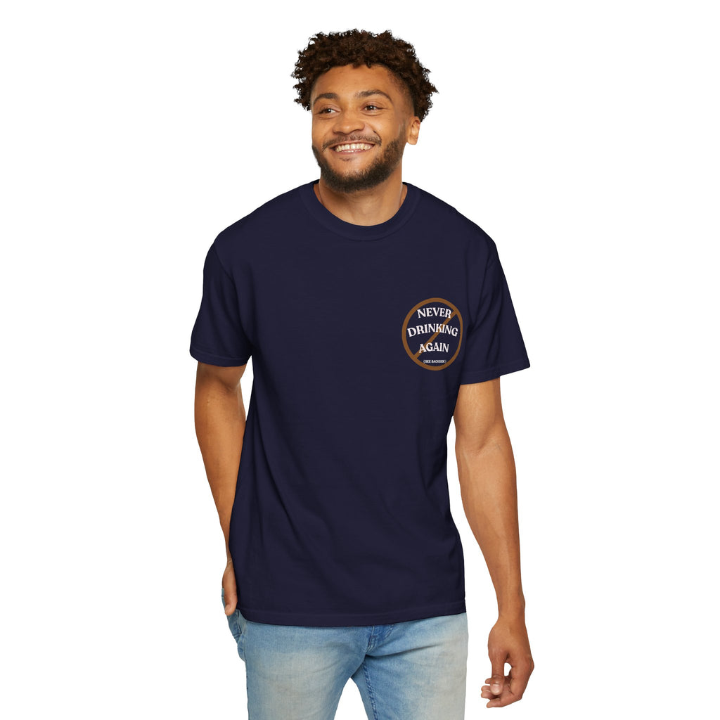 Never Say Never Whiskey T-Shirt — Vintage Whiskey Glass Graphic Tee