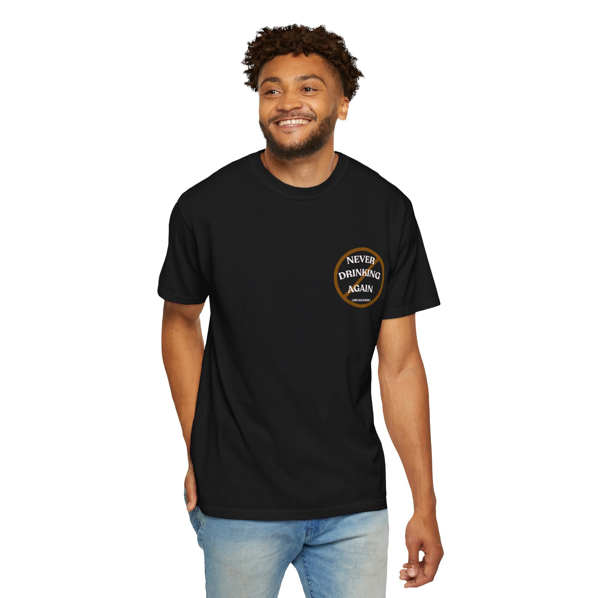 Never Say Never Whiskey T-Shirt — Vintage Whiskey Glass Graphic Tee