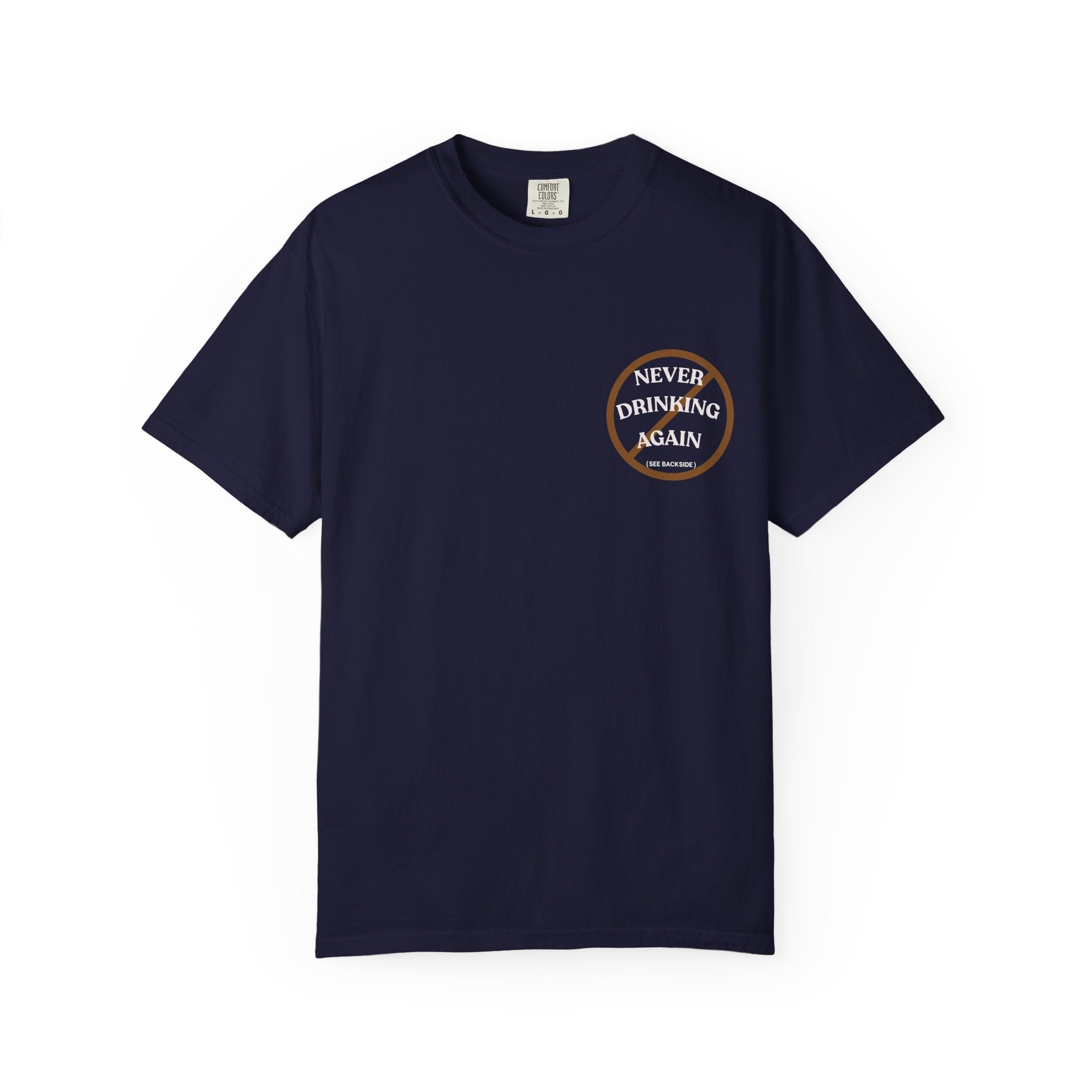 Never Say Never Whiskey T-Shirt — Vintage Whiskey Glass Graphic Tee