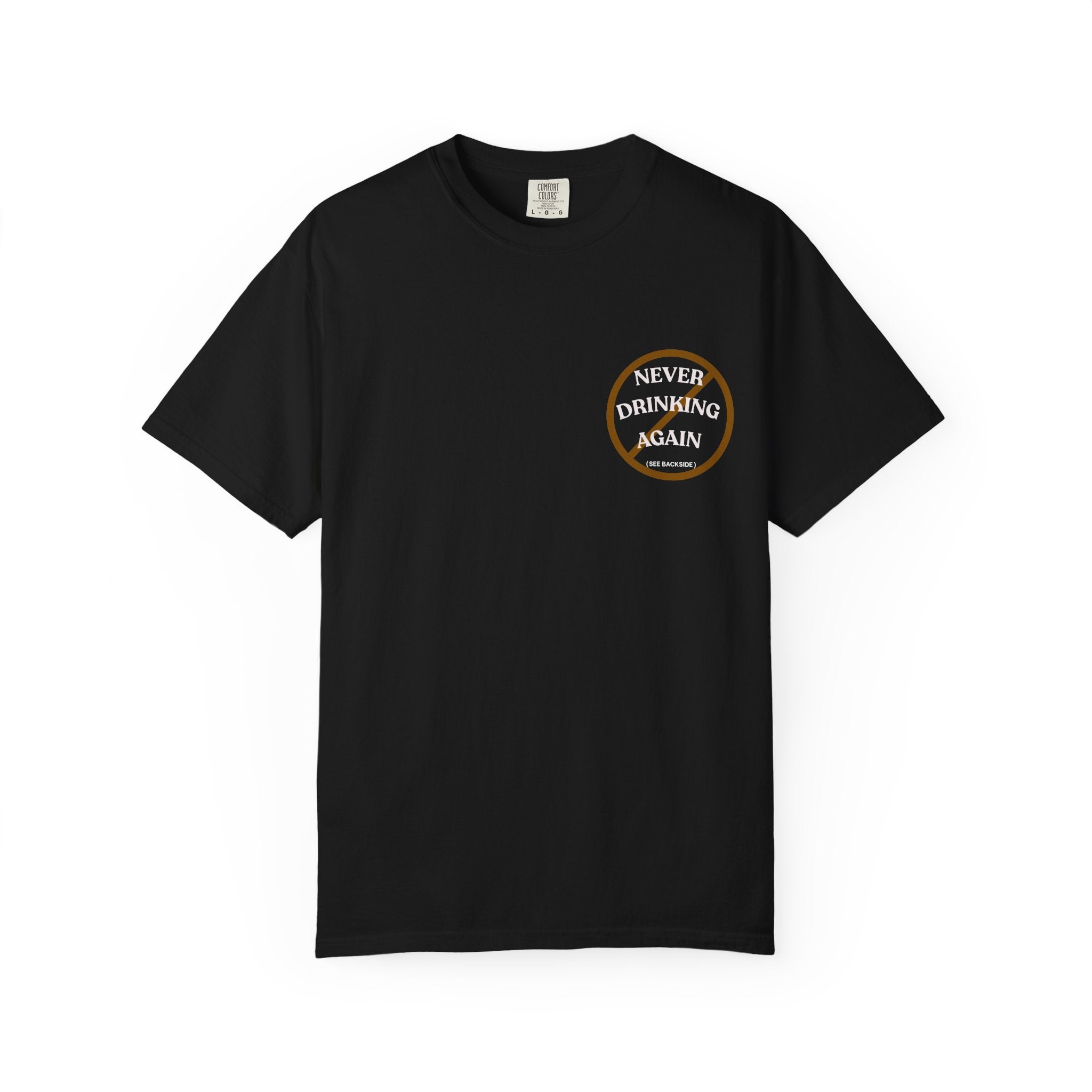Never Say Never Whiskey T-Shirt — Vintage Whiskey Glass Graphic Tee