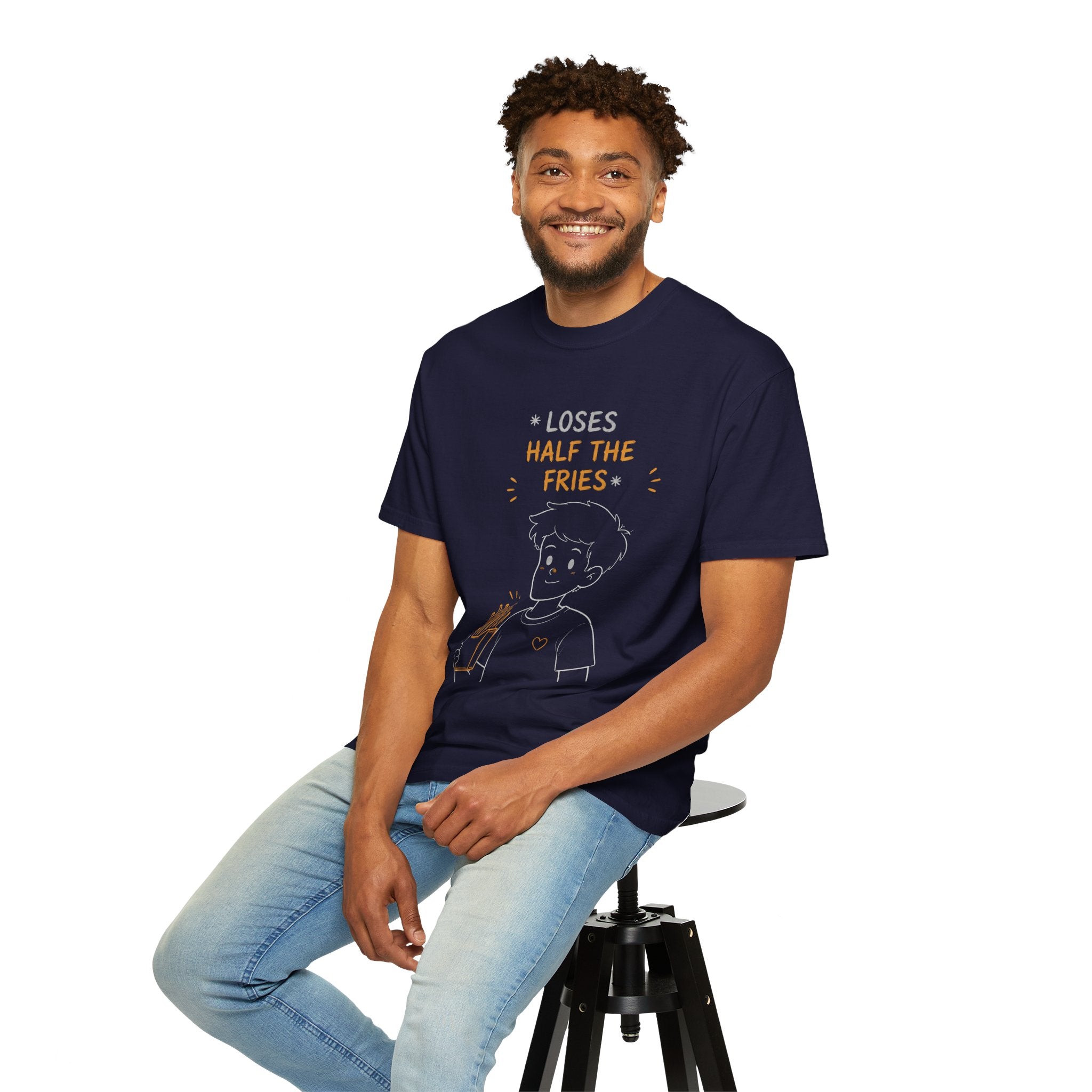 Loses Half the Fries T-Shirt — Funny Snack Lover Graphic Tee
