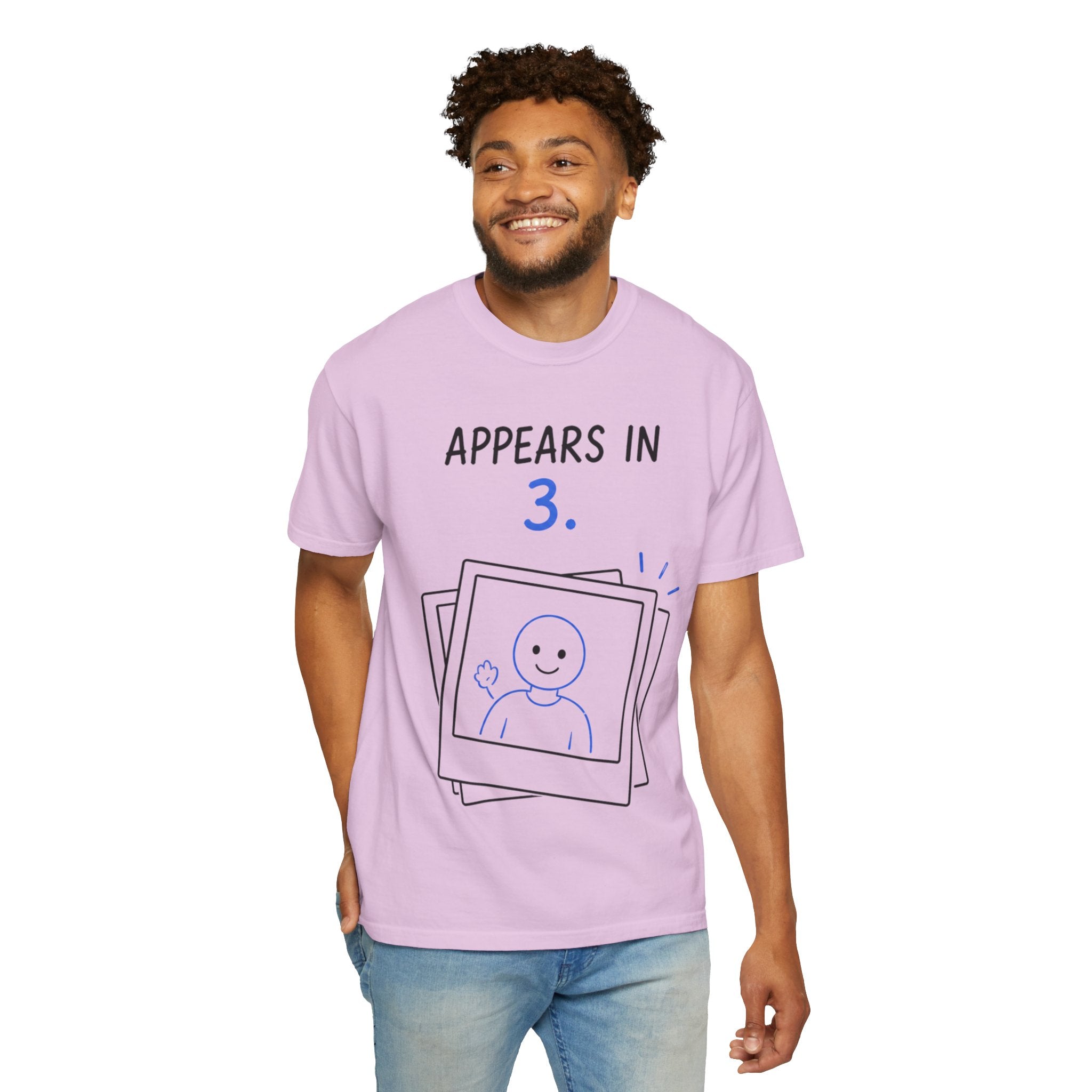 Appears In 3 T-Shirt — Funny Gamer/Streamer Photo Countdown Tee